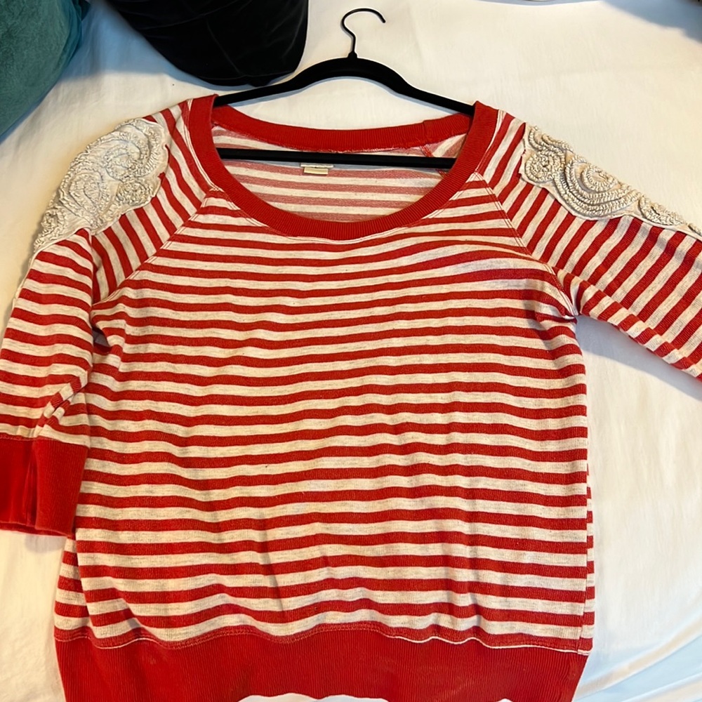 Red stripped sweater